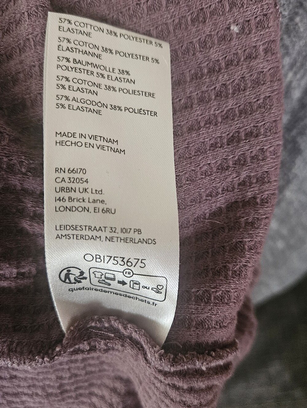 Free People Coraline Thermal Purple top. Large. 38ptp. We The Free - Picture 5 of 13